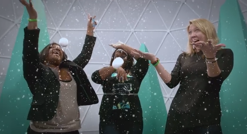 Fake snow machines for google winterlab